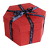 Red Hexagon 4-Layer 12-Pocket Explosion Gift Box(Finished) - Creative Handmade Photo Album & Scrapbook for Anniversaries & Birthdays