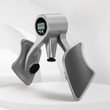 2-in-1 Sliver Smart LCD Counting Kegel Trainer for Glute Lifting & Leg Toning - Adjustable Resistance & 360° Rotating Baffles for Postpartum Recovery & Pelvic Health