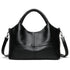 Black Retro Soft PU Leather Handbag for Women - Trendy Large Capacity Daily Crossbody Bag with Detachable Shoulder Strap