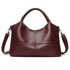 Red Retro Soft PU Leather Handbag for Women - Trendy Large Capacity Daily Crossbody Bag with Detachable Shoulder Strap