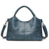 Blue Retro Soft PU Leather Handbag for Women - Trendy Large Capacity Daily Crossbody Bag with Detachable Shoulder Strap