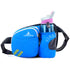 Blue Lightweight Running Waist Pack with Stable Bottle Holder - Multi-Functional Nylon Sports Fanny Pack for Marathon, Hiking, Cycling & Climbing