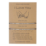 Stainless Steel Morse Code Bracelet(16-26cm) with Secret Message I Love You - Meaningful Gift for Best Friends, Sisters & Family