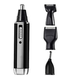 4-in-1 Portable Electric Grooming Kit for Men with Nose / Beard / Body Hair & Hair Clipper Heads - Quiet & USB Rechargeable, Waterproof Stainless Steel Blades