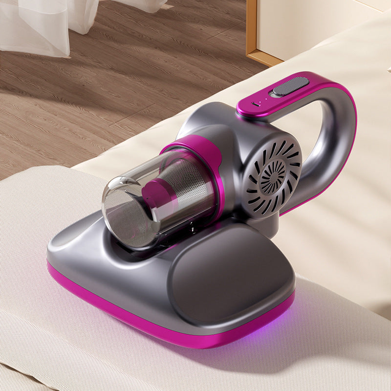 Purple Cordless Handheld UV Mite Remover - Bed Vacuum with 11KPA Powerful Suction & 8000 Times/Min High-Frequency Vibration for Carpet & Mattress, Type-C Rechargeable