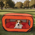 Red Instant Pop-Up Foldable 4-Sided Pet Playpen & Car Crate - Breathable Scratch-Resistant Travel Kennel for Dogs & Cats (Open 92 x 52 x 52 CM , Folded 34 x 34 x 3 CM)