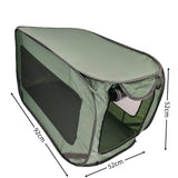 Green Instant Pop-Up Foldable 4-Sided Pet Playpen & Car Crate - Breathable Scratch-Resistant Travel Kennel for Dogs & Cats (Open 92 x 52 x 52 CM , Folded 34 x 34 x 3 CM)