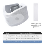 Grey Adjustable Cooling Jelly Core Neck Brace with Washable Cover - 3D Hollow Cervical Collar for Posture & Forward Head Correction (L Size)