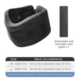 Black Adjustable Cooling Jelly Core Neck Brace with Washable Cover - 3D Hollow Cervical Collar for Posture & Forward Head Correction (L Size)