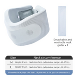Light Blue Adjustable Cooling Jelly Core Neck Brace with Washable Cover - 3D Hollow Cervical Collar for Posture & Forward Head Correction (M Size)