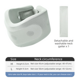 Light Green Adjustable Cooling Jelly Core Neck Brace with Washable Cover - 3D Hollow Cervical Collar for Posture & Forward Head Correction (L Size)