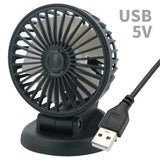 3-in-1 Powerful Car Single Head Fan (USB Power) - Quiet Cooling Fan Integrated Aromatherapy & Number Plate, with 360° Rotation & 130cm Long Cord