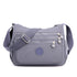 Grey Versatile Nylon Multi-Pocket Crossbody Bag - Lightweight Casual Travel Purse, Waterproof Horizontal Square Design