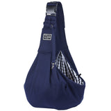 Dark Blue Lightweight Breathable Pet Crossbody Bag with Adjustable Padded  Strap & Reversible Double-Sided Design