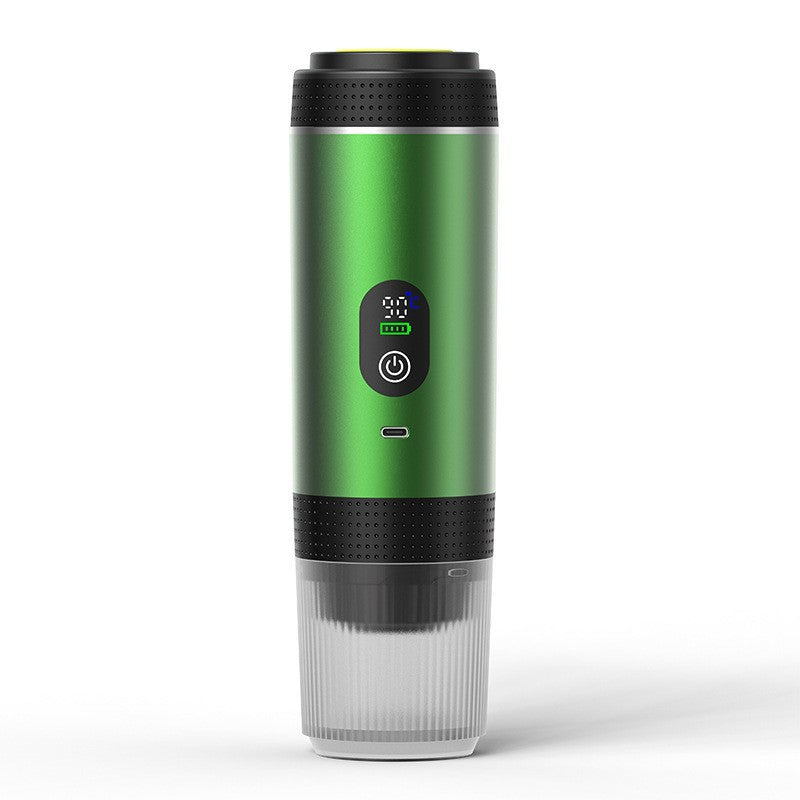 Green 3-in-1 Portable Espresso Maker with Self-Heating and One-Touch Cold Hot Brew - Smart Digital Display & 20Bar High Pressure for Rich Crema