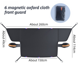 Durable Car Protector with Extra-Large 253cm Coverage - All-Season Snow & Sun Protector, 6-Magnet & 4 Strap Windproof System(Black & Orange)