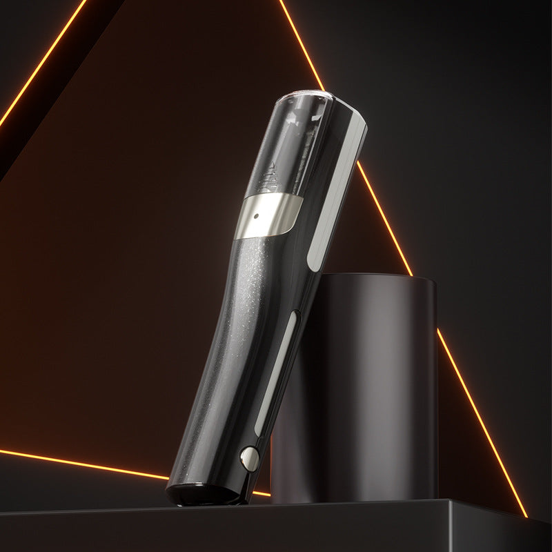 Black Cordless Automatic Split End Hair Trimmer - High-Speed Double-Sided Blade, Visible Trimming Window & Large Opening