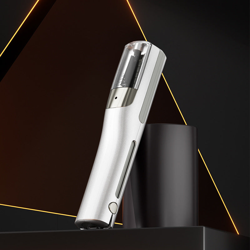 White Cordless Automatic Split End Hair Trimmer - High-Speed Double-Sided Blade, Visible Trimming Window & Large Opening