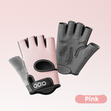 Pink Heavy-Duty Unisex Gym Training Gloves with Integrated Wrist Support - Breathable Anti-Callus and Anti-Slip Weightlifting & Pull-Up Guards (Size M)