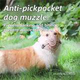 Anti-Biting & Anti-Foraging Dog Muzzle - Breathable & Soft TPE Safety Mask with Secure Straps (#6 Fits 25kg )