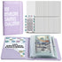 Purple 100 Days Envelope Savings Challenge with 50 Clear Double-Sided Pages - Portable A6 Size for Budgeting & Financial Goals