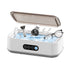 X81 White Ultrasonic Jewelry & Eyeglass Deep Cleaner with Cloth - Touch Control & 3-Level Intelligent Timers and Large 650ml Stainless Steel Tank