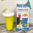 Yellow Instant DIY Slushie Squeeze Maker Cup - Food-Grade Silicone Double-Layer Cooling Smoothie Cup with 2-in-1 Straw & Spoon