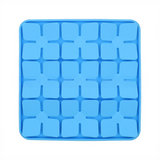 Blue Food-Grade Silicone Pet Lick Mat for Perfect Distraction - 3D Textured Slow Feeder & Dental-Cleanner with Powerful Suction