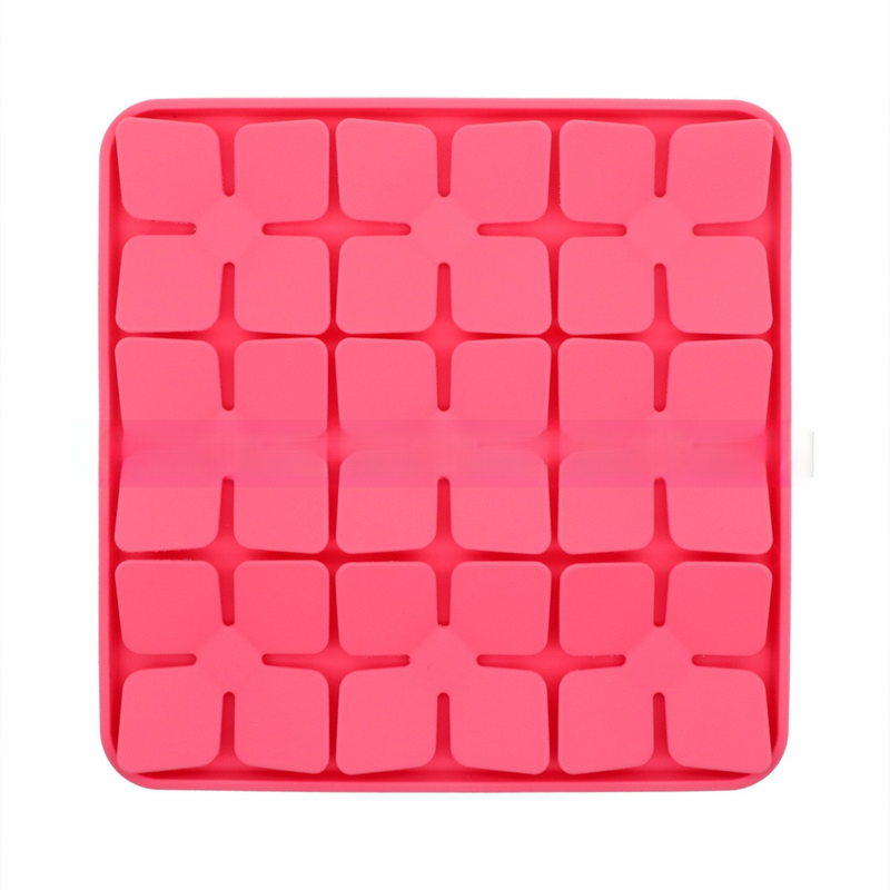 Pink Food-Grade Silicone Pet Lick Mat for Perfect Distraction - 3D Textured Slow Feeder & Dental-Cleanner with Powerful Suction