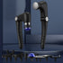 Black-Sliver Foldable Percussion Massage Gun with Hot Cold Compress & 10 Heads - 9 Speed Levels and High Frequency Vibration Full Body Muscle Relaxer