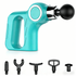 Mint Portable Mini Triangle Massage Gun with 6 Heads & 6 Speed Setting - High Frequency Muscle Stimulator for Professional Fitness (LCD Model)