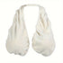 White Breathable Wool Towel Bra with Supportive Anti-Chafe Deisgn - Sweat-Wicking Halter Neck Lounge Bralette (L Size)
