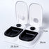 Black Silent Automatic Pet Double Meal Dispenser with Rotary Buckle - Longest 48H Scheduled and Long Battery Life, Detachable for Easy Cleaning