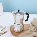 300ML Premium Octagonal High Pressure Moka Pot - Classic Italian Aluminum Coffee Maker for Rich Espresso Flavor