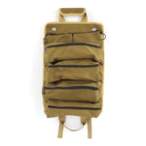Khaki Heavy-Duty Oxford Cloth Roll-Up Tool Organizer - Detachable Multi-Purpose Utility Bag for Mechanics, Electricians & Outdoors