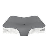 Grey Breathable Butterfly Contoured Memory Foam Pillow - Dual-Height Orthopedic Neck Pillow with 5-Zone Cervical Support