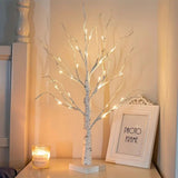 24 LEDS Birch Tree Lamp with Bendable Branches Style - Warm White Romantic Decorative Night Light Decor