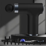 Black Grey Mini Hot Cold Massage Gun with10 Heads - 6 Intensity Dual Thermal Therapy Deep Muscle Reliever for Gym Fitness Recovery