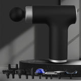 Black Sliver Mini Hot Cold Massage Gun with10 Heads - 6 Intensity Dual Thermal Therapy Deep Muscle Reliever for Gym Fitness Recovery