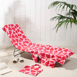 2-in-1 Microfiber Sun Lounger Towel & Portable Tote Bag - Sand-Free & Quick Dry Beach Chair Cover with Side Pockets (ST005 / 75x211cm)