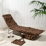 2-in-1 Microfiber Sun Lounger Towel & Portable Tote Bag - Sand-Free & Quick Dry Beach Chair Cover with Side Pockets (ST006 / 75x211cm)