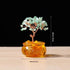 Natural Green Crystal Money Tree with Fortune Basin & Adjustable Wire Branches - Desktop Feng Shui Decor for Wealth and Prosperity