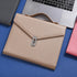 Champagne Anti-Theft Document Organizer with Secure Password Lock - Waterproof PU Leather Confidential File Bag