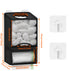 2-in-1 Black Kitchen Plastic Bag & Trash Bag Roll Dispenser - Hanging Grocery & Produce Bag Organizer (17.5x9.9x5.8 inch)