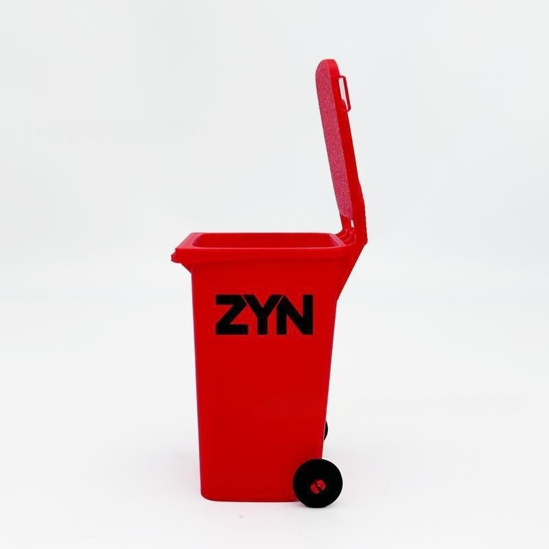 Red Mini Zyn Bin Desk Simulation Trash Can - Novelty Desktop Decor & Storage Box