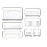 7PCS Transparent Stackable Organizer Set - 4-Size Versatile Desktop & Drawer Divider