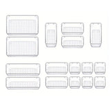 16PCS Transparent Stackable Organizer Set - 4-Size Versatile Desktop & Drawer Divider