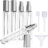5-Piece Sliver Premium Glass Travel Perfume Atomizer Set - 10ml Portable Refillable Sprayers with Transfer Tools