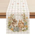 33 x 183 CM Festive Easter Linen Table Runner - Cartoon Bunny Table Runner & Stain-Resistant Primitive Home Decor (Style-5)