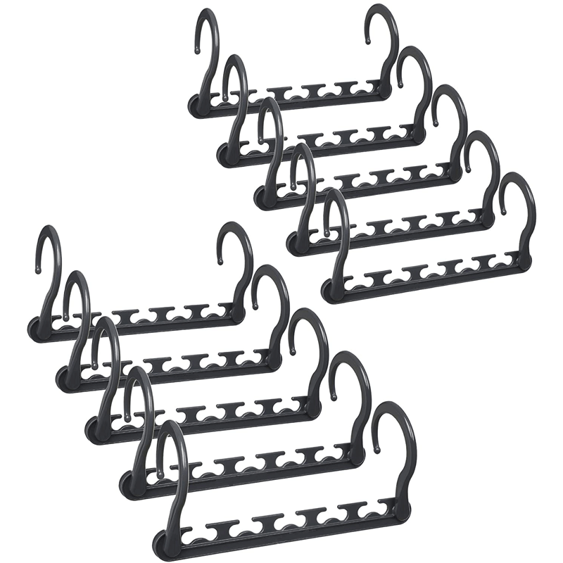 10-Pack 360° Rotating Magic Cascading Hangers - Space-Saving 10-Port Folding Clothes Rack